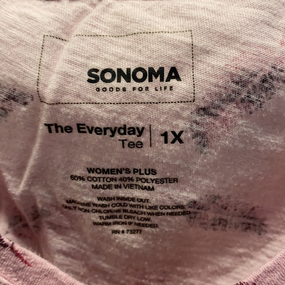 Sonoma long sleeved t-shirt pink feather design - Picture 2 of 4